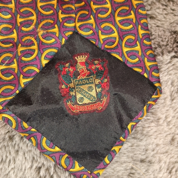 GUCCI Designed By Paolo Gucci Men's Vintage Silk Tie - Picture 4 of 4